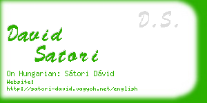 david satori business card